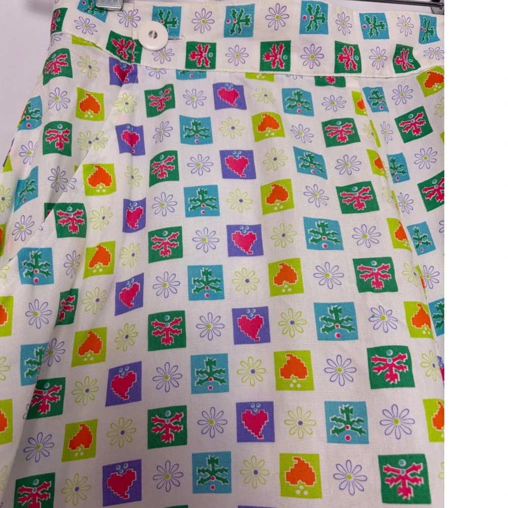 Vintage 90s Funky Print Regatta Sport Culottes Size 10 NWT Maximalist Twee Artsy